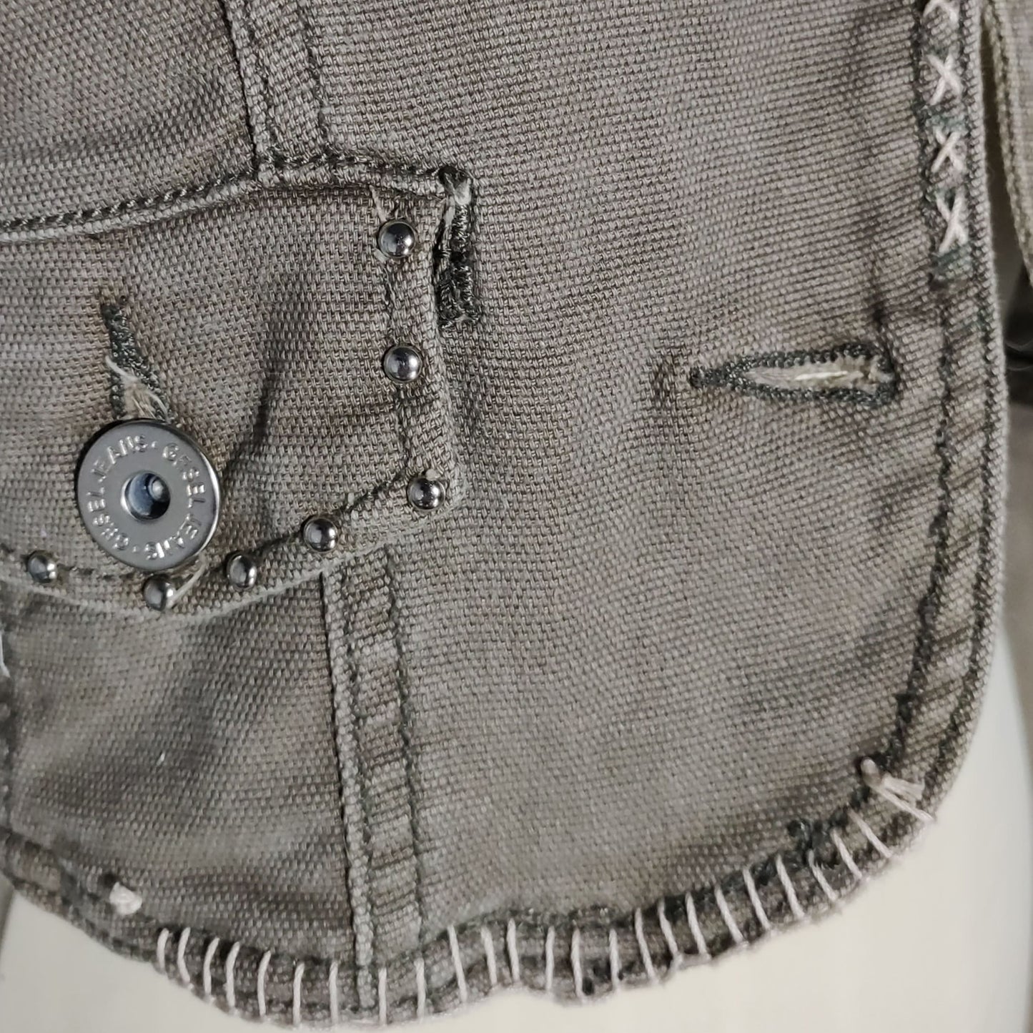 Veste toile kakie EBONY